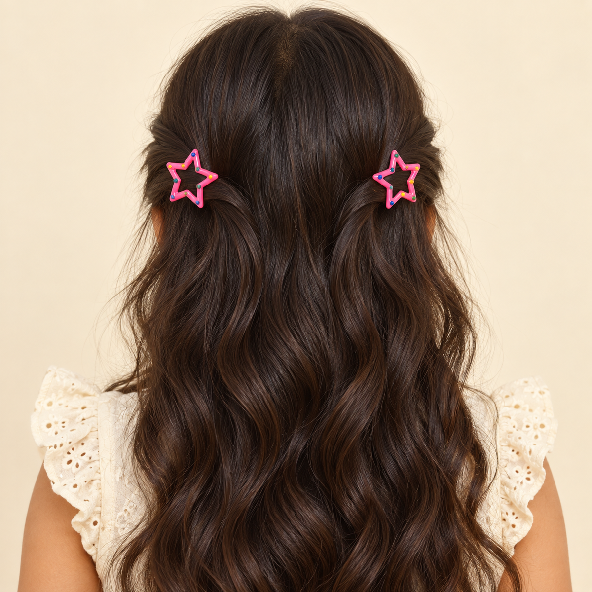 Everyday Mini Hair Essentials Set Hot Pink Stars