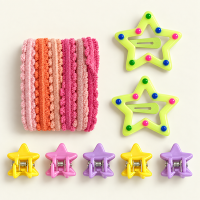 Everyday Mini Hair Essentials Set Lime Stars