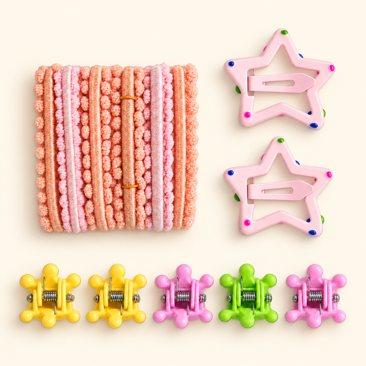 Everyday Mini Hair Essentials Set Pink Crowns