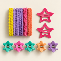Everyday Mini Hair Essentials Set Hot Pink Stars