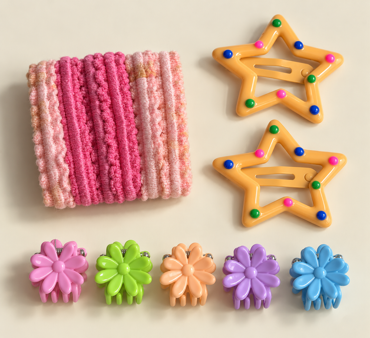 Everyday Mini Hair Essentials Set Orange Flowers