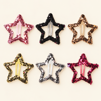 Rainbow Outline Star Hair Clips Classic Stars