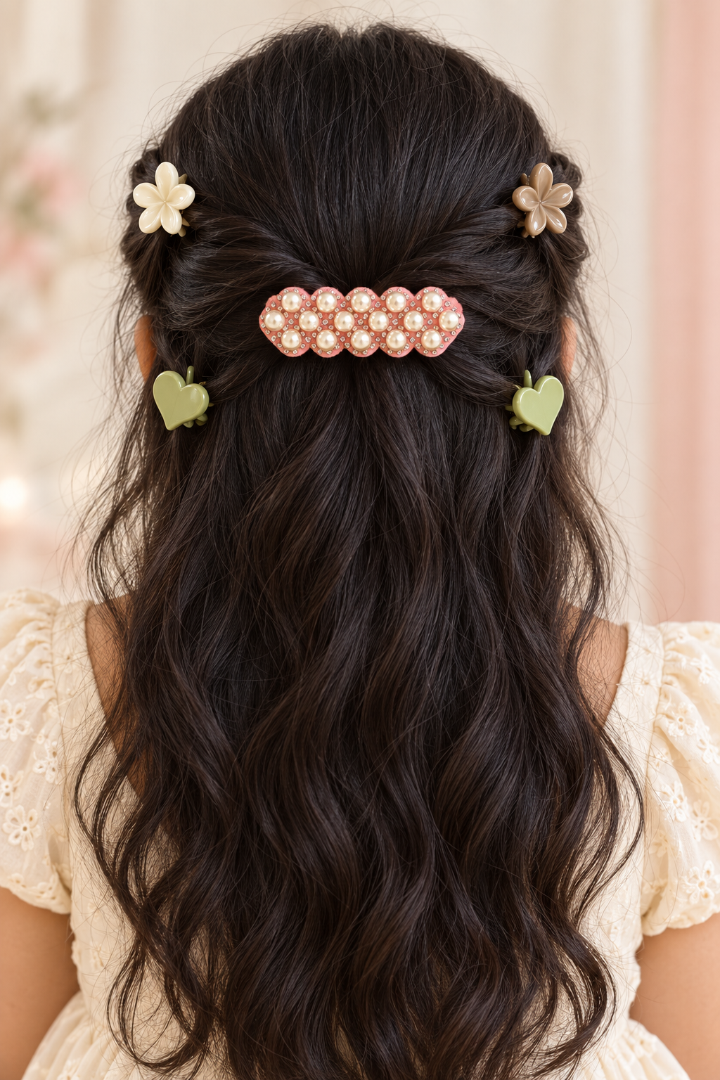 Pretty Mix Hair Accessory Set Pearl Bar