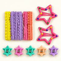Everyday Mini Hair Essentials Set Hot Pink Stars