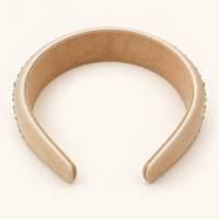 Sparkle Stud Wide Headband Ivory Champagne