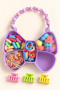Butterfly Case Hair Accessory Kit Purple