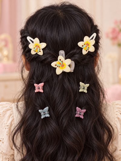 Floral Snap and Mini Claw Set
