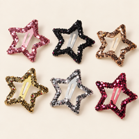 Rainbow Outline Star Hair Clips Classic Stars