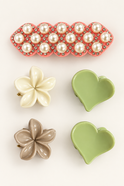 Pretty Mix Hair Accessory Set Pearl Bar