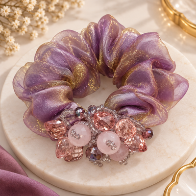 Shimmer Blossom Scrunchie