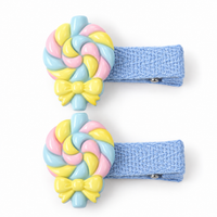 Candy Swirl Hair Clips — Set of 2