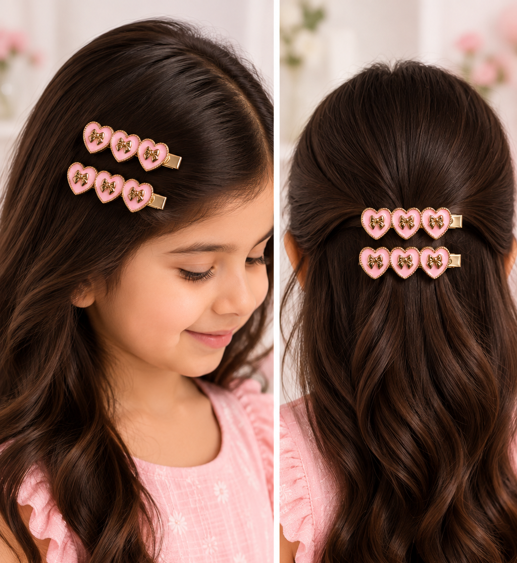Lustre Circle Hair Clips — Set of 2