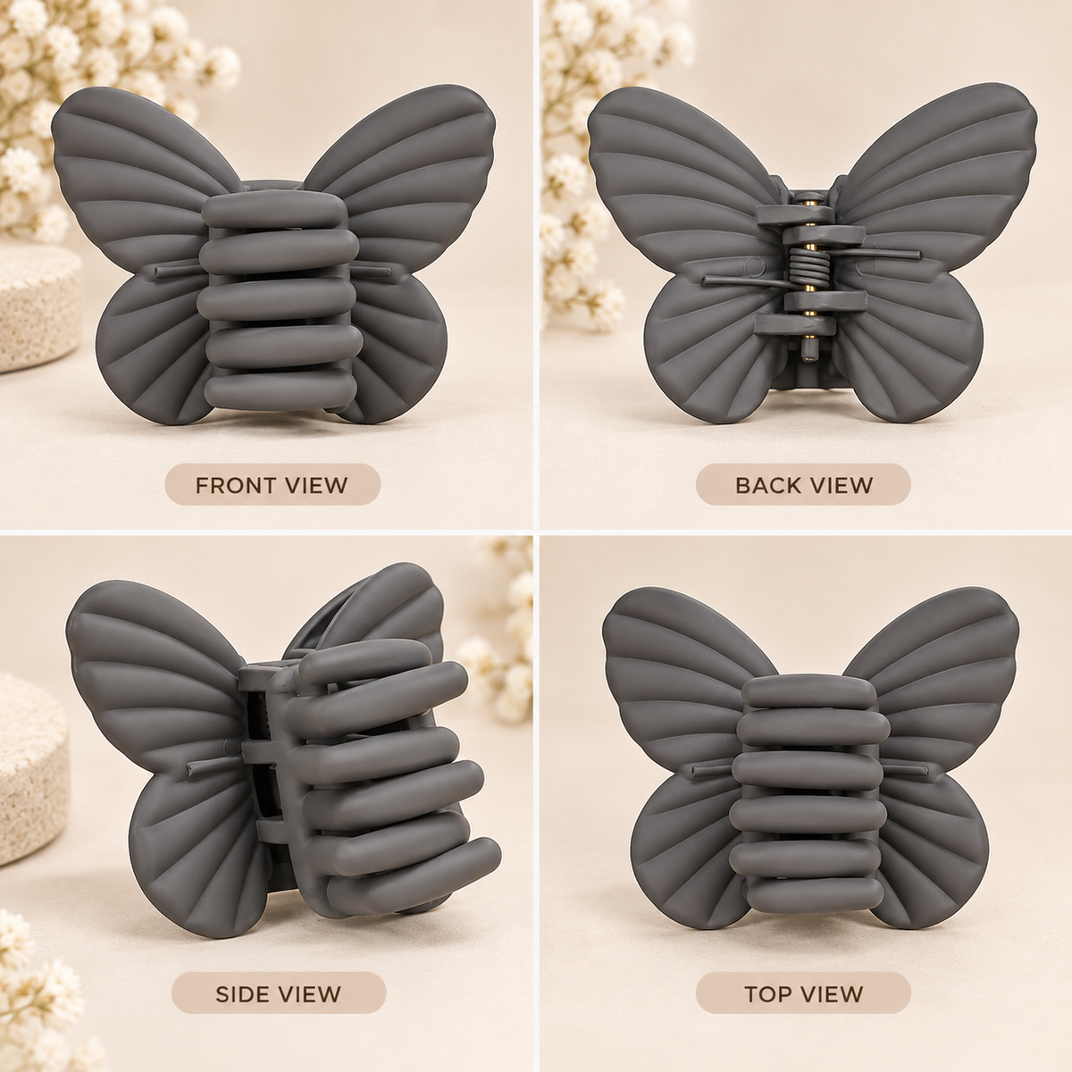 Matte Butterfly Claw Clip