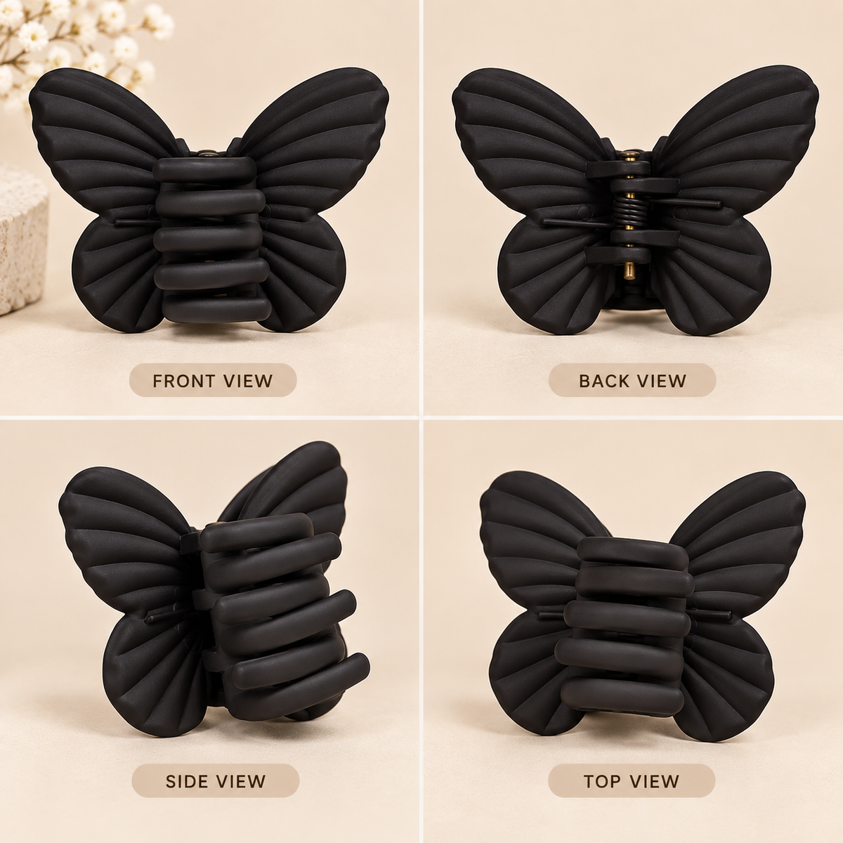 Matte Butterfly Claw Clip