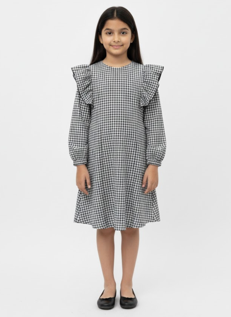 Classic Check Ruffle Dress