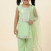 Silver Meadow Mint Green Kids' Salwar Suit Set