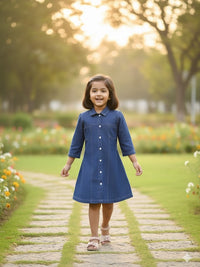 Denim Shirt Dress, Button-Down