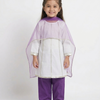 Silver Lines Cream & Purple Kids' Kurta Set