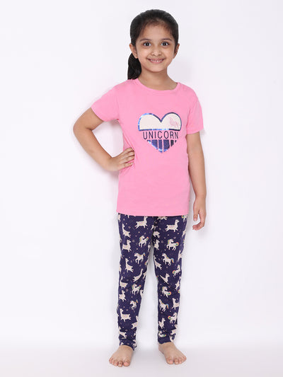 Pink Unicorn Night Suit