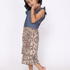Chloe Denim Top & Snake Print Skirt Set