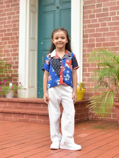 Kim Resort Shirt & White Trousers Set