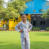 Barcode Stripes Night Suit