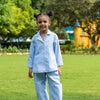 Blue Gingham Check Night Suit