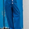 Blue Slit Trousers