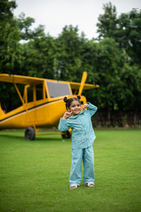 Green Gingham Check Night Suit