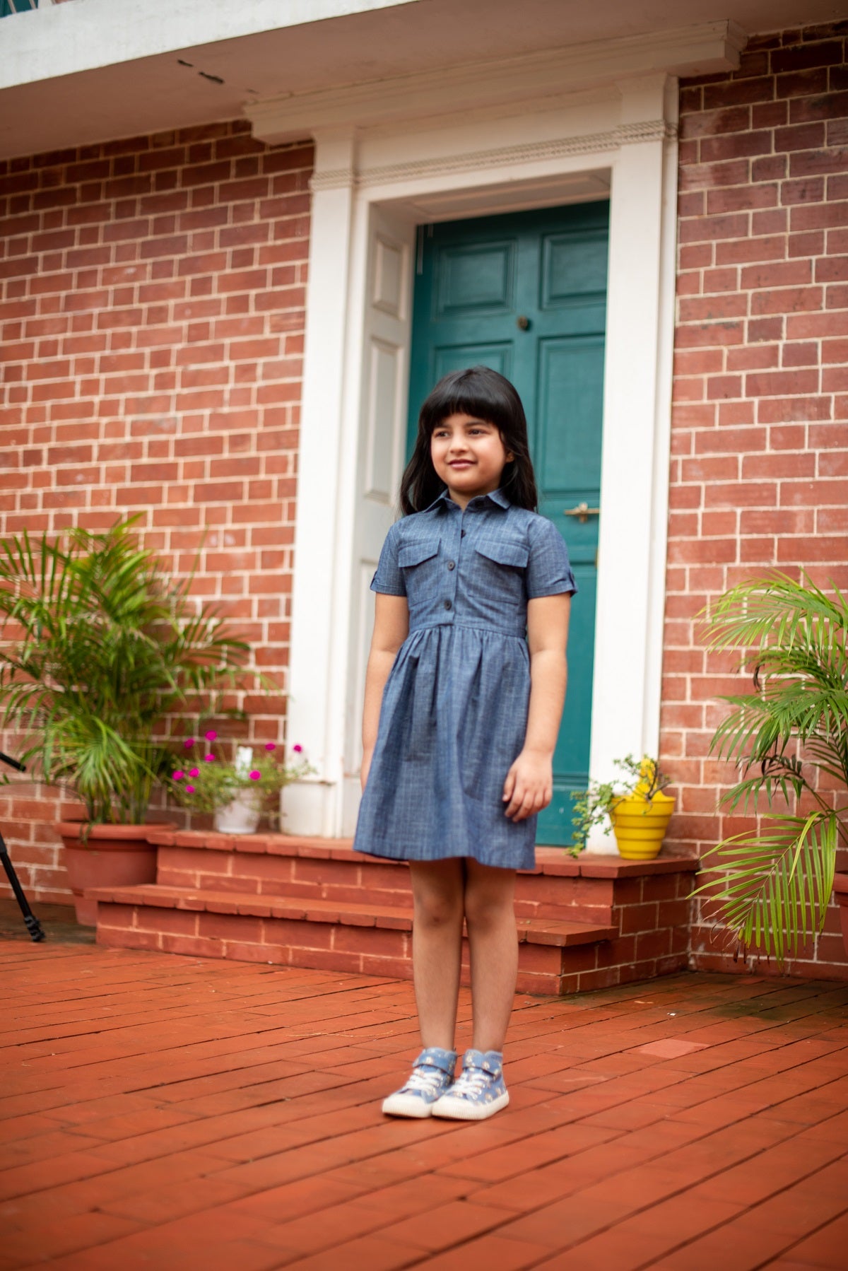 Greta Denim Dress to years Blue - Main Image