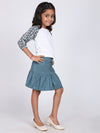 Serena Reglan Jumper & Green Skirt Set