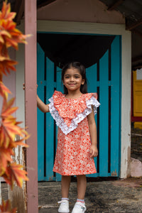 Moira Orange Flower Dress